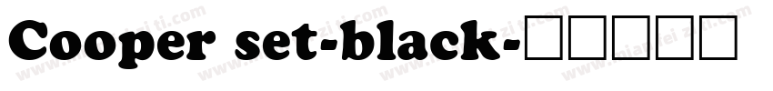 Cooper set-black字体转换